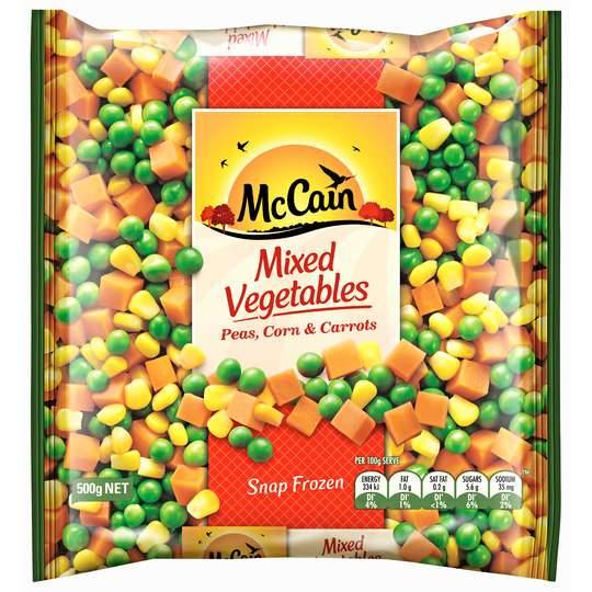 Mccain Mixed Vegetables Peas Corn & Carrot Ratings Mouths of Mums