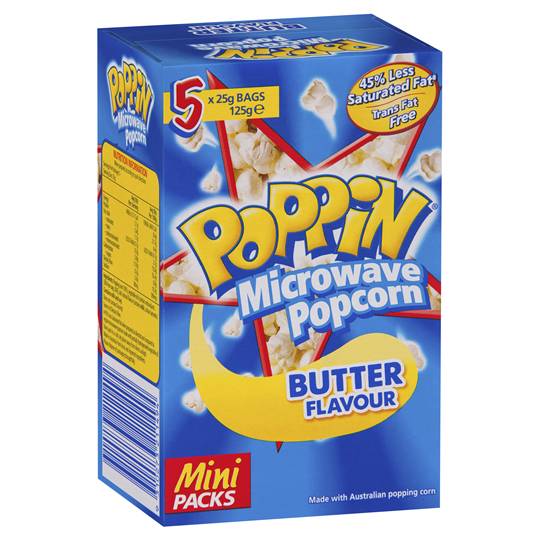 Poppin Microwave Popcorn Snack Packs Butter Flavour Ratings Mouths of