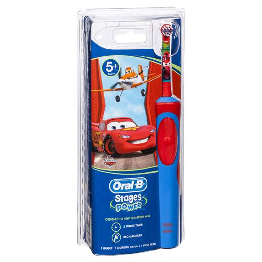 Oralb Stages Power Toothbrush Soft Disney Cars 5yrs+ Ratings Mouths