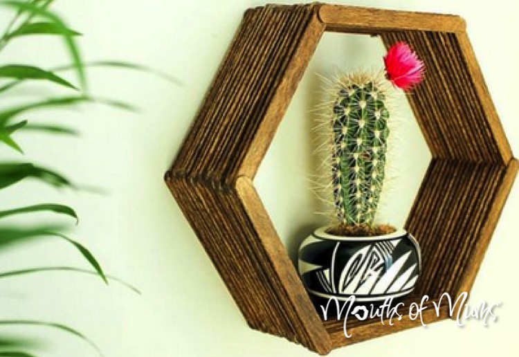 How to make your own hexagon shelf Mouths of Mums