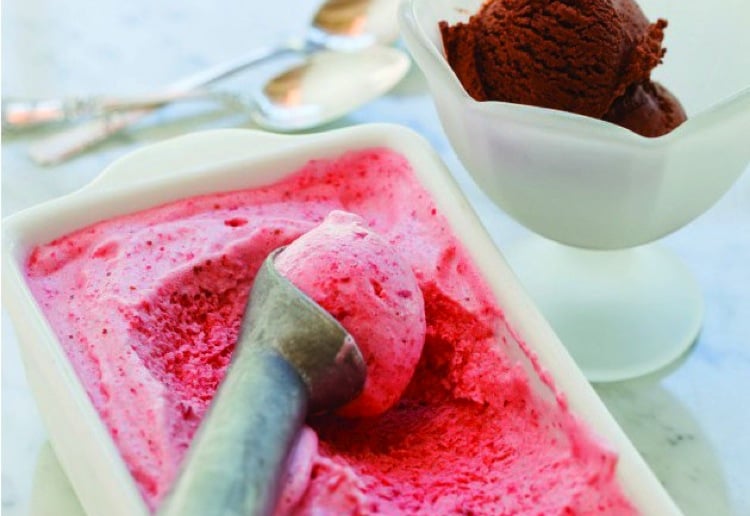 chocolate and strawberry ice cream food image